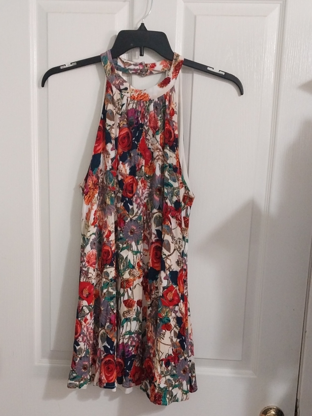 In The Beginning Sz M Floral Dress Multicolor Garden Print